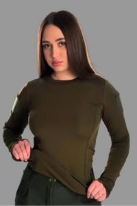 Longsleeve taktyczny damski ocieplany 5.45 – oliwkowy
