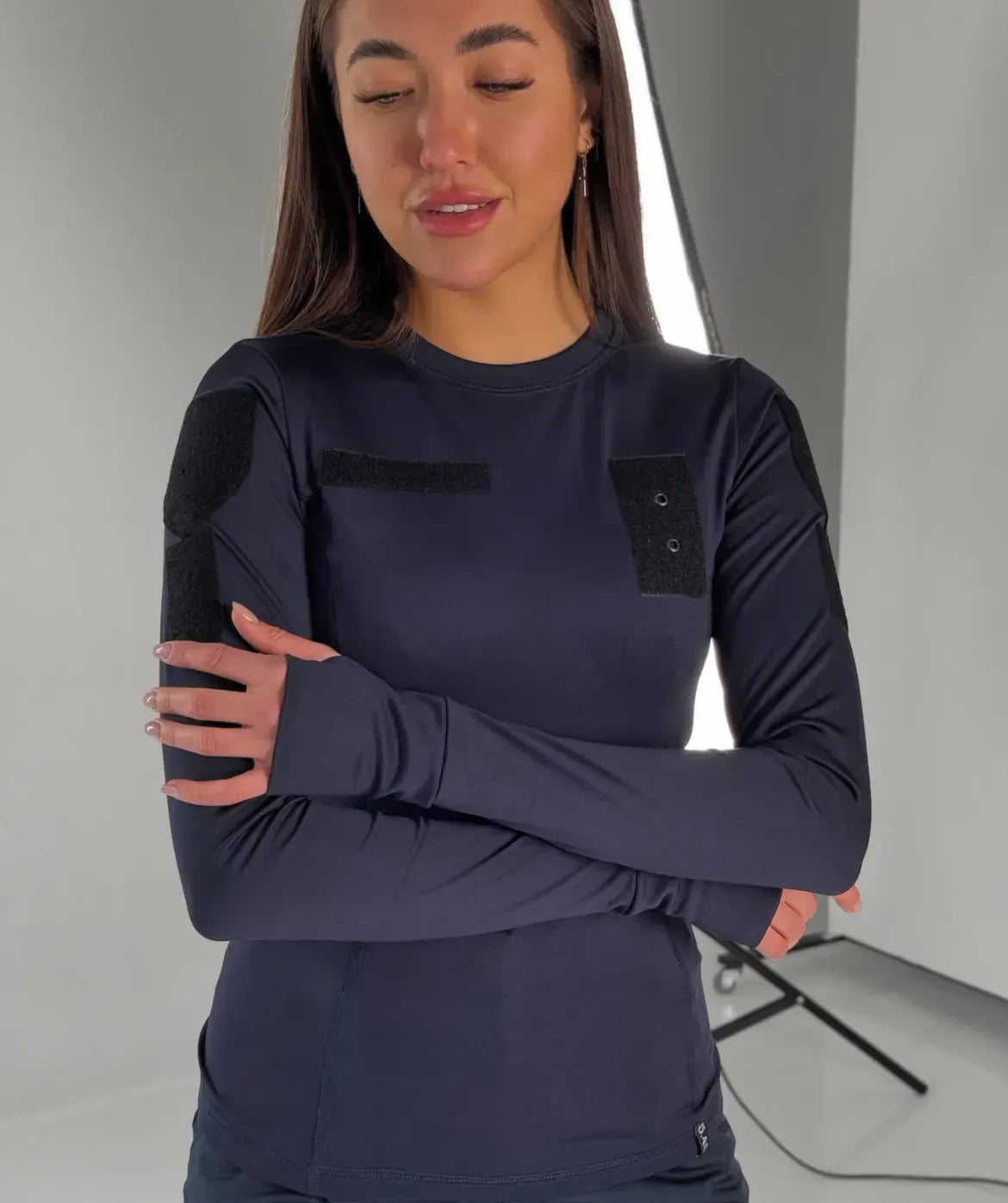 Longsleeve taktyczny damski 5.45 – granatowy