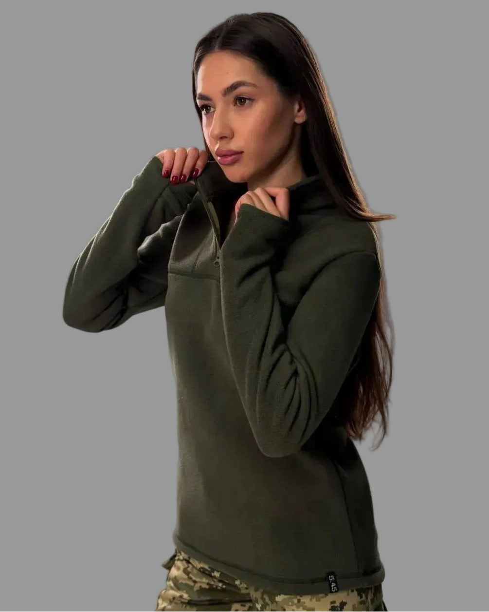 Bluza polarowa damska Delta Polartec 5.45 – oliwkowa