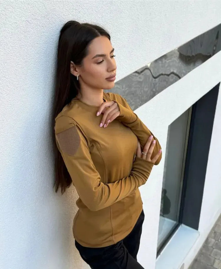 Longsleeve taktyczny damski 5.45 – coyote