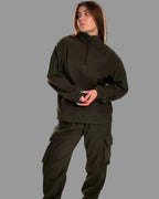 Kostium polarowy damski Bluza + Spodnie jogger 5.45 – oliwkowy