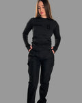 Komplet zimowy damski Spodnie Soft Shell + Longsleeve ocieplany 5.45 – czarny