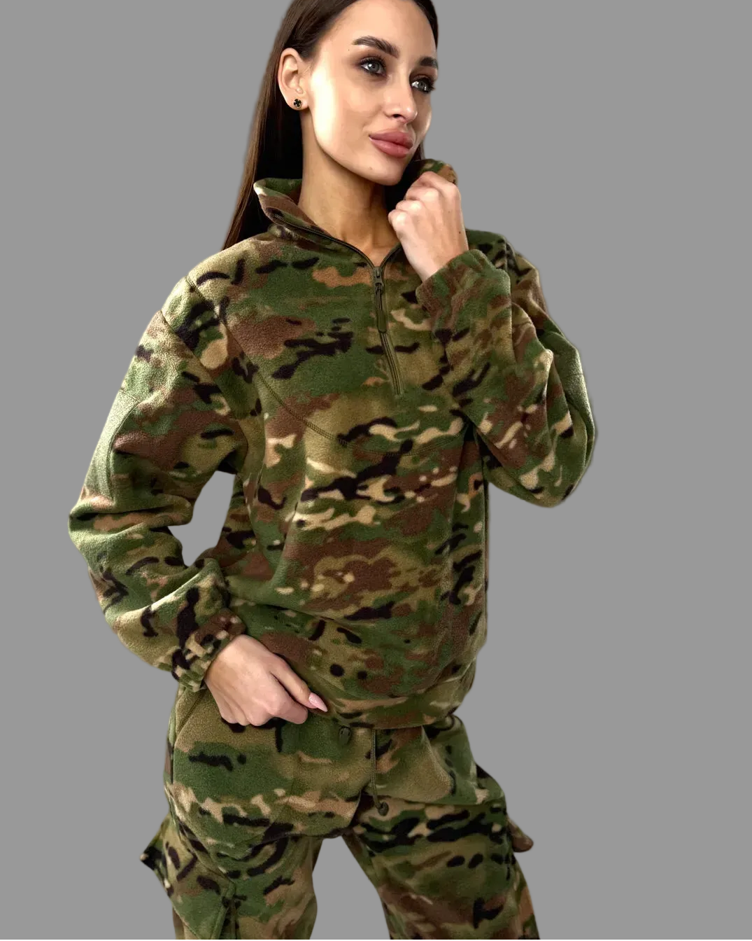 Kostium polarowy damski Bluza + Spodnie jogger 5.45 – multicam