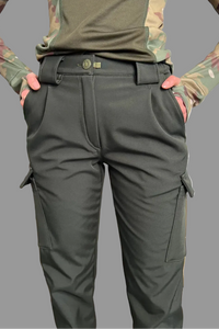 Spodnie taktyczne damskie Soft Shell 5.45 – oliwkowe