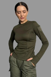Longsleeve taktyczny damski 5.45 – oliwkowy