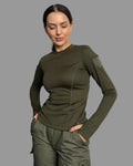 Longsleeve taktyczny damski 5.45 – oliwkowy