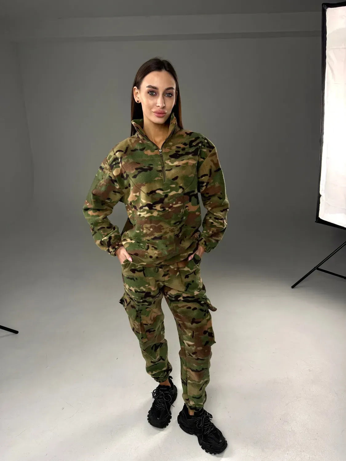 Kostium polarowy damski Bluza + Spodnie jogger 5.45 – multicam