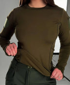 Longsleeve taktyczny damski ocieplany 5.45 – oliwkowy