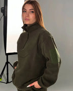 Kostium polarowy damski Bluza + Spodnie jogger 5.45 – oliwkowy