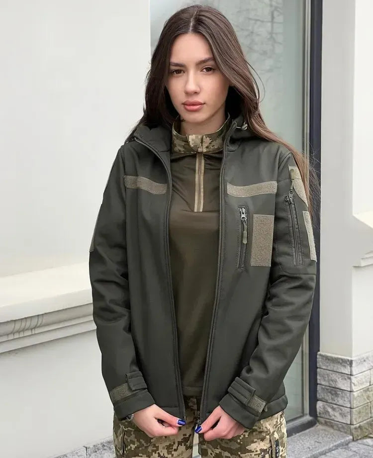 Kurtka Soft Shell damska 5.45 – oliwkowa
