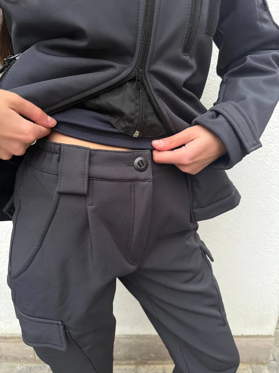 Spodnie taktyczne damskie Soft Shell 5.45 – granatowe