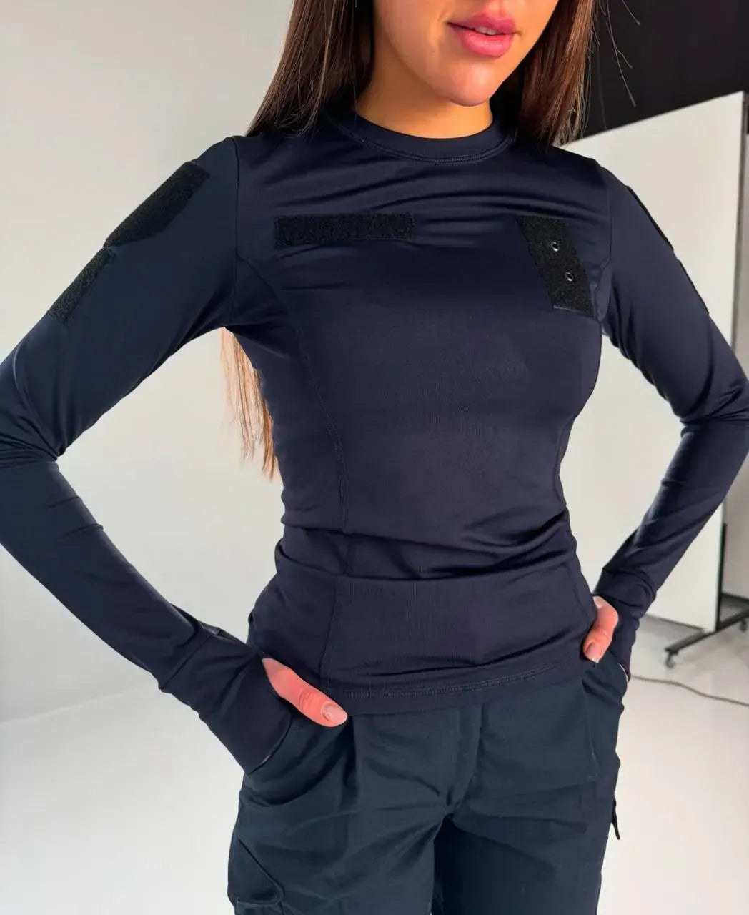 Longsleeve taktyczny damski ocieplany 5.45 – granatowy