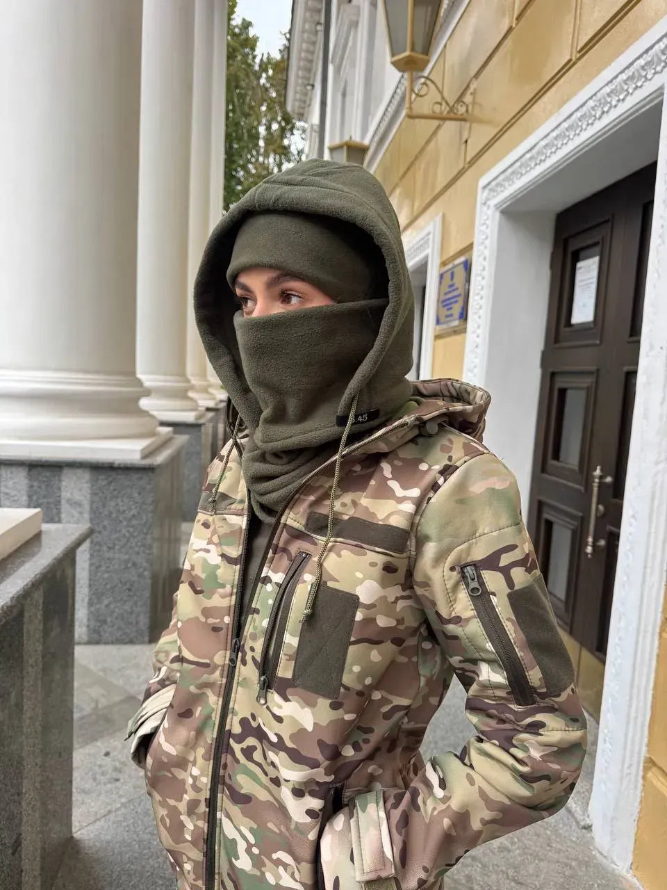 Komin z kapturem / buff 5.45 – oliwkowy