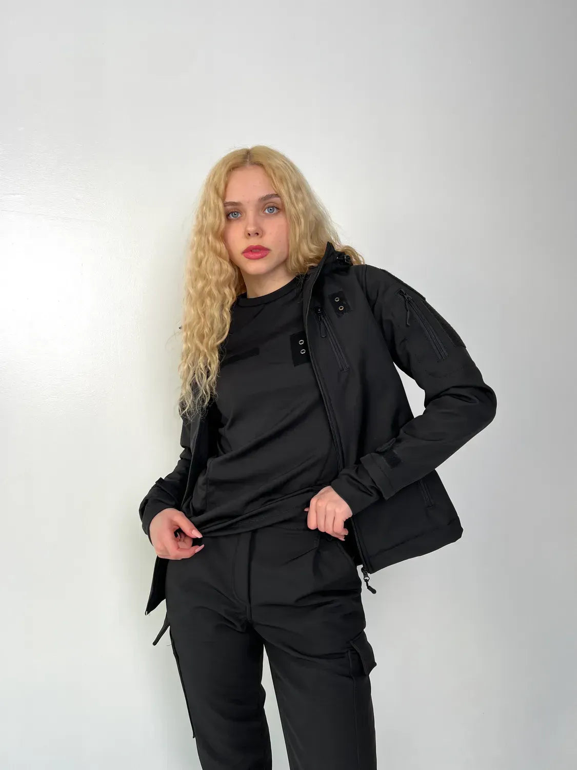 Komplet taktyczny Soft Shell 3w1 damski 5.45 – czarny