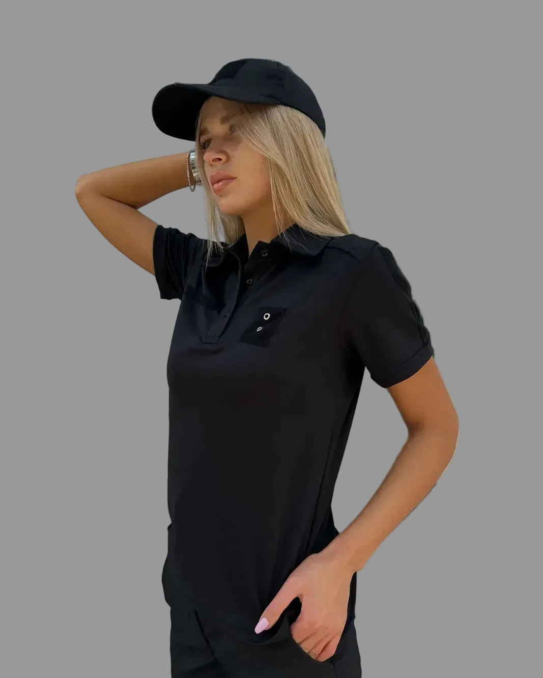 Polo taktyczne damskie 5.45 – czarne