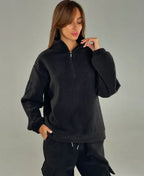 Kostium polarowy damski Bluza + Spodnie jogger 5.45 – czarny