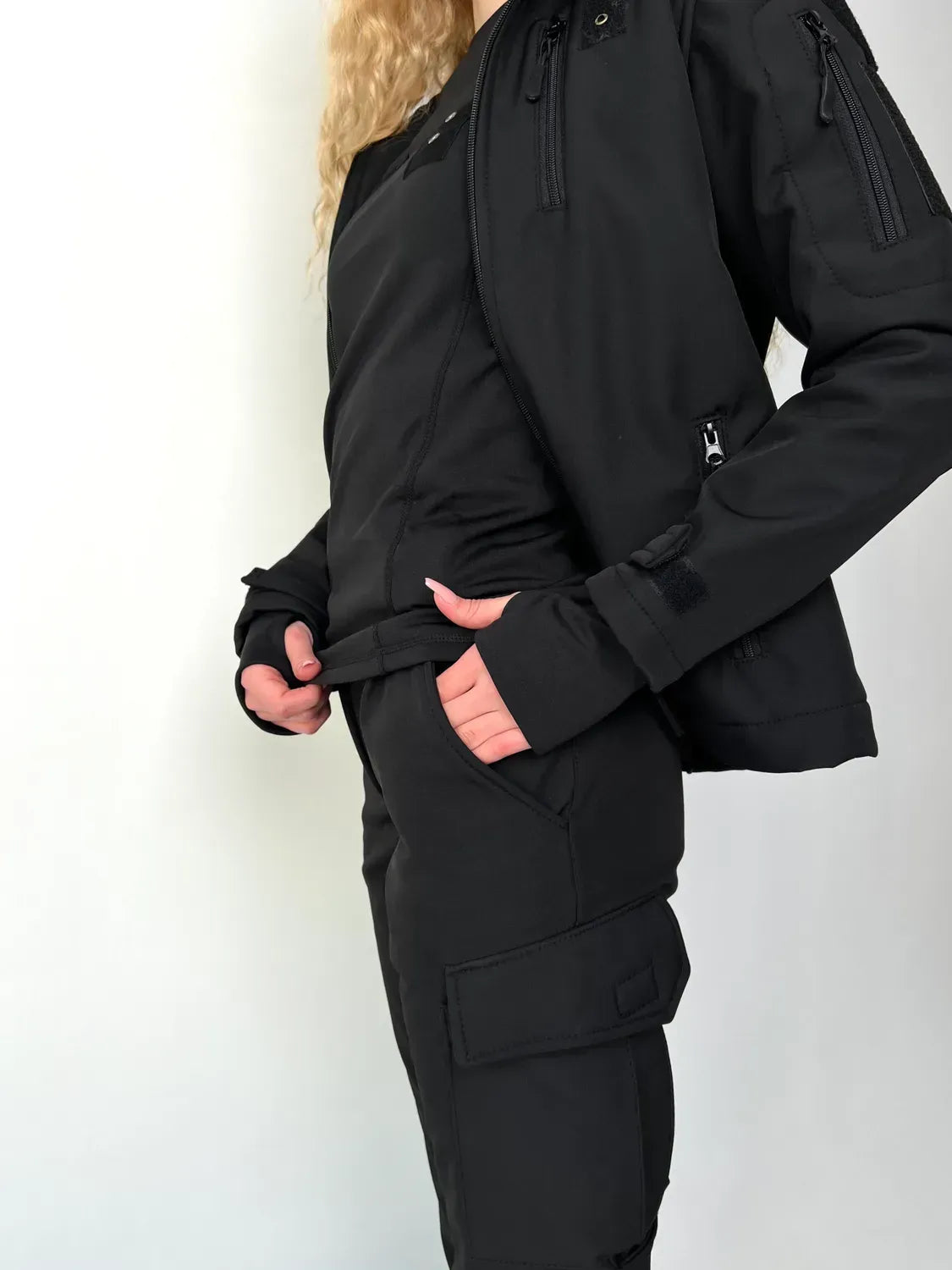 Komplet taktyczny Soft Shell 3w1 damski 5.45 – czarny