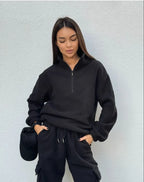 Kostium polarowy damski Bluza + Spodnie jogger 5.45 – czarny
