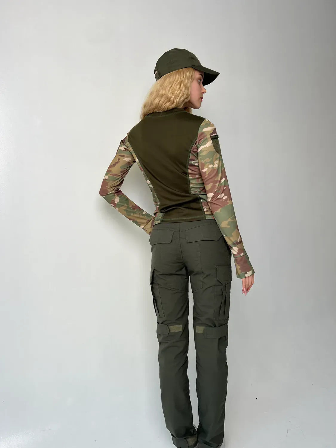 Komplet taktyczny damski Longsleeve + Spodnie 5.45 – multicam/oliwkowy