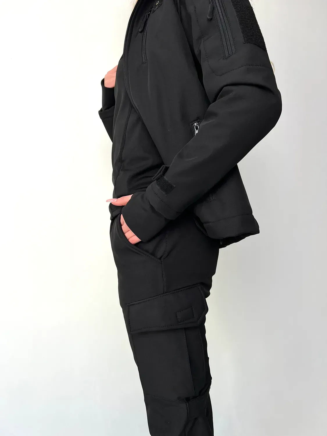 Komplet taktyczny Soft Shell 3w1 damski 5.45 – czarny