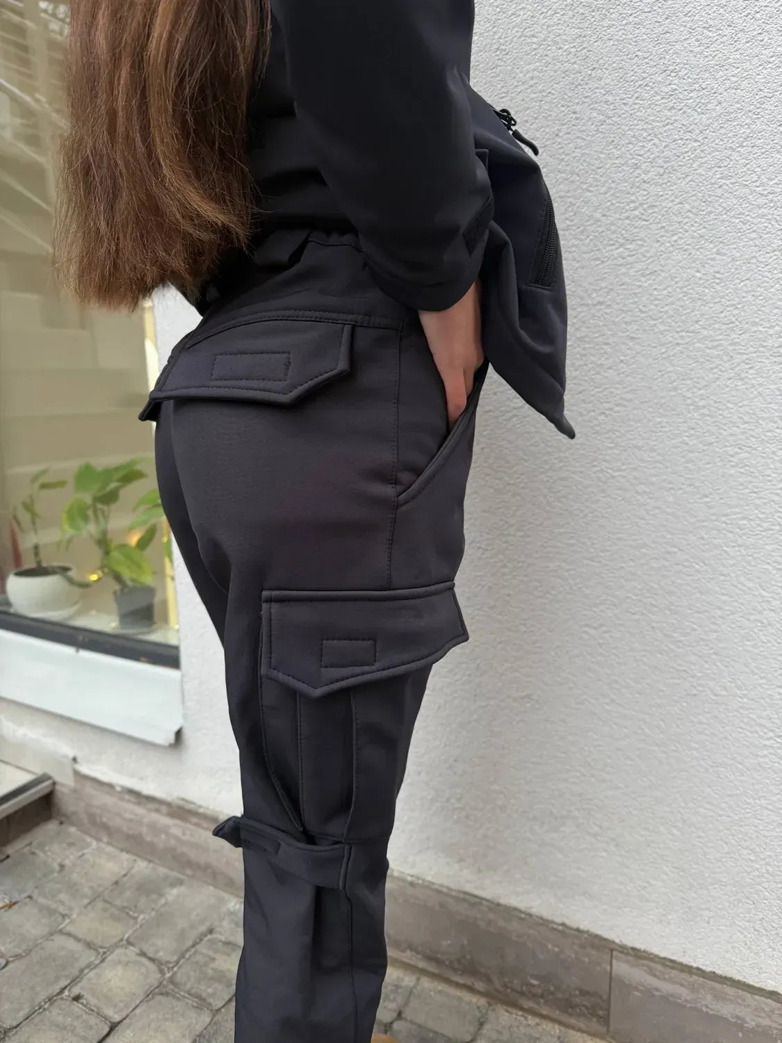 Spodnie taktyczne damskie Soft Shell 5.45 – granatowe