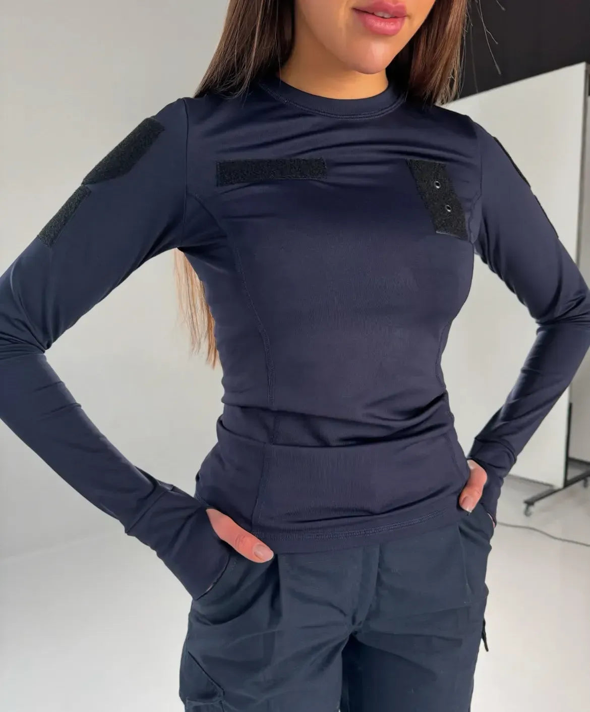 Longsleeve taktyczny damski 5.45 – granatowy