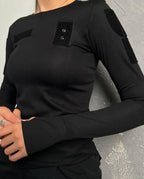 Longsleeve taktyczny damski 5.45 – czarny