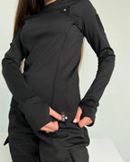 Longsleeve taktyczny damski ocieplany 5.45 – czarny