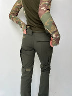 Komplet taktyczny damski Longsleeve + Spodnie 5.45 – multicam/oliwkowy