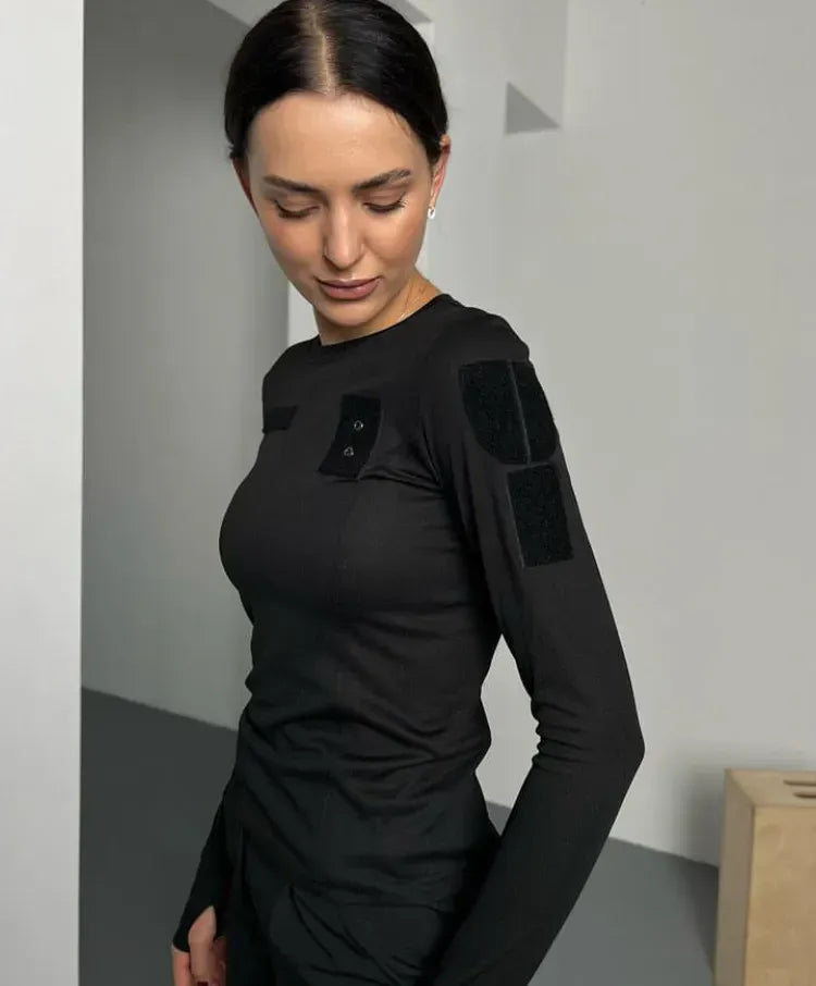 Longsleeve taktyczny damski 5.45 – czarny