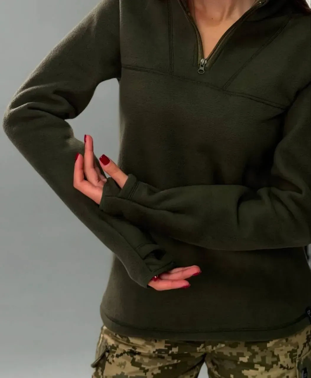 Bluza polarowa damska Delta Polartec 5.45 – oliwkowa